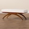 Baxton Studio Orella Japandi Cream Boucle Fabric and Walnut Brown Finished Wood Bench 233-13320-ZORO - alternate 7